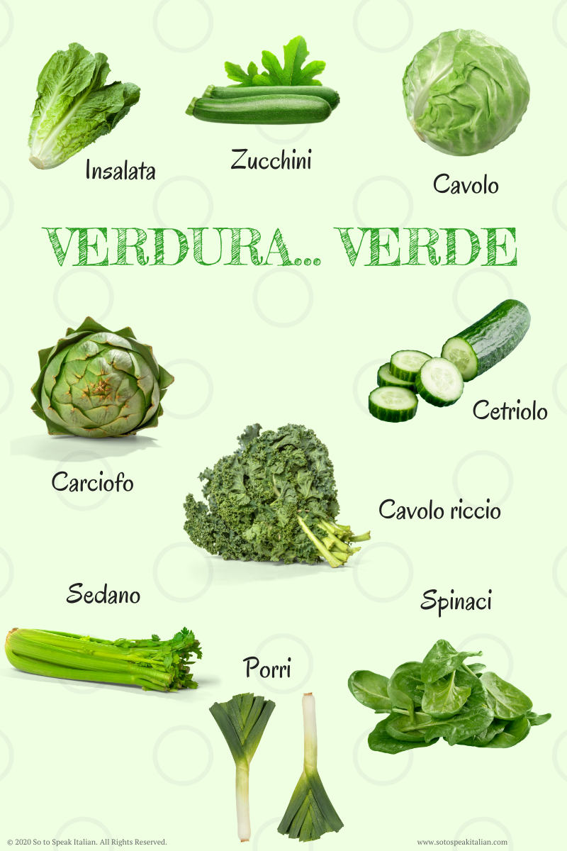 Green vegetables in Italian